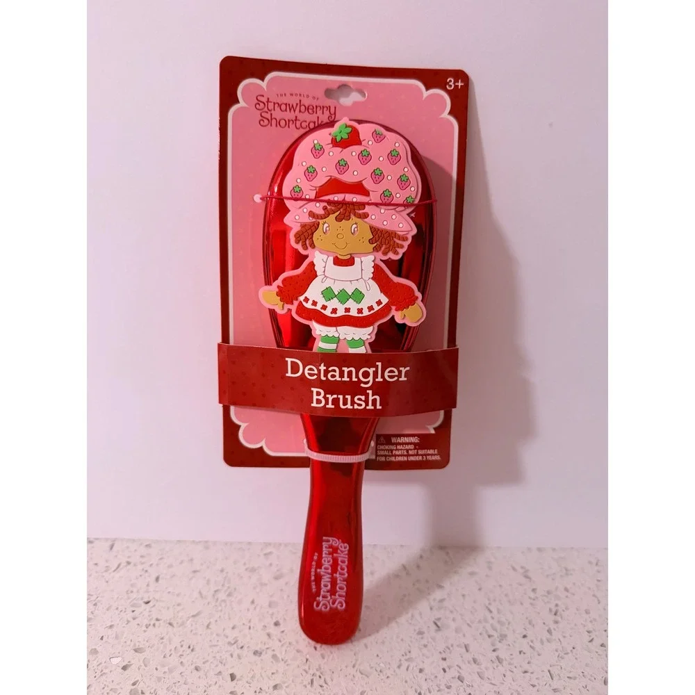 Strawberry Shortcake Detangler Brush Red Metallic Hair Brush WildBrain New